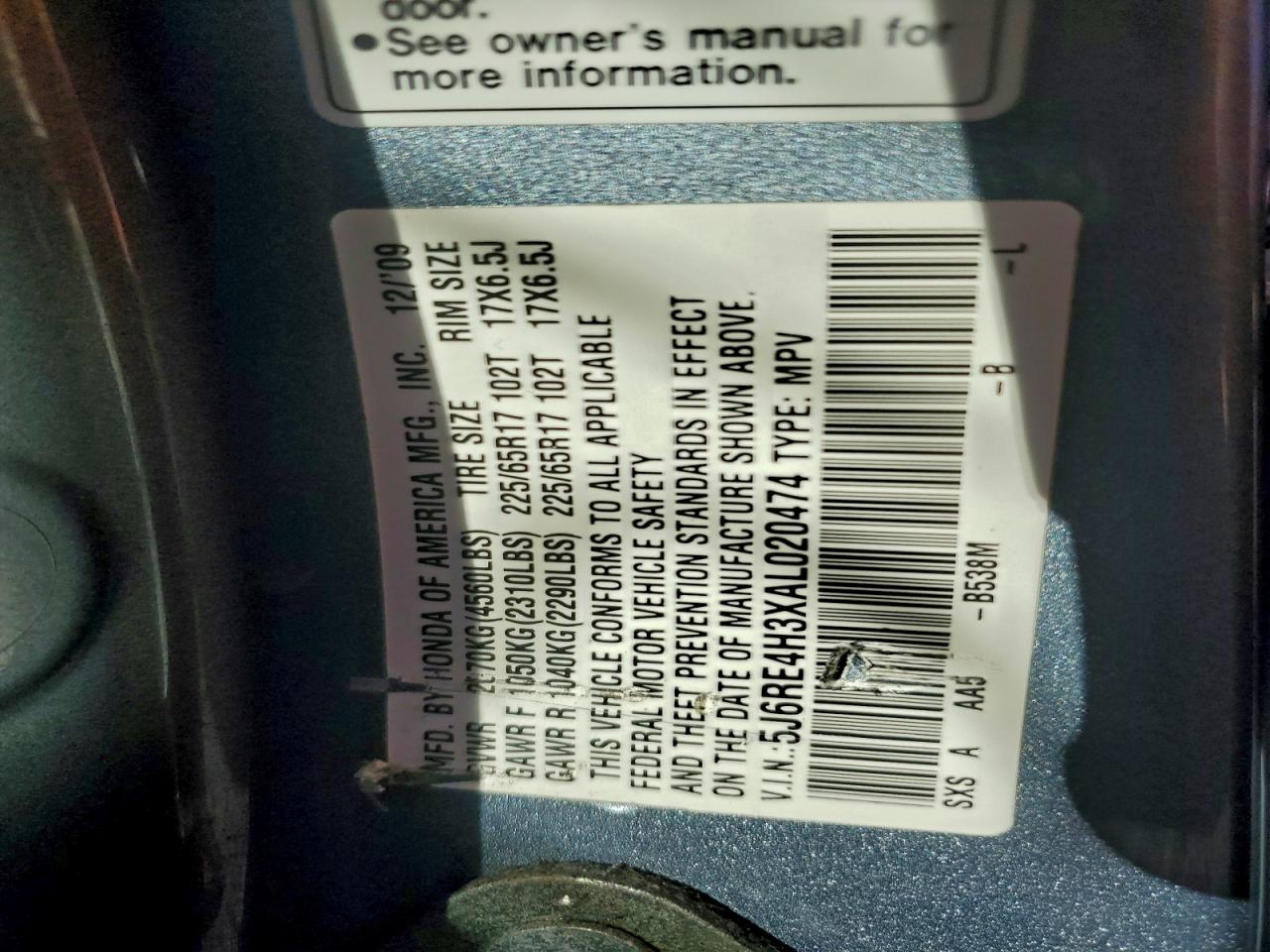 Honda Crv Lx Image 6